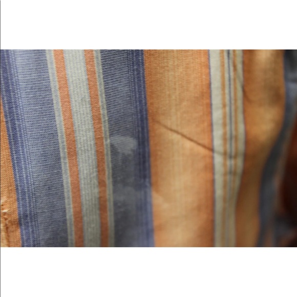 Kenneth Cole Women Orange Stripe Long Sleeve Dress Shirt Italy Made Small Cotton - Picture 9 of 9